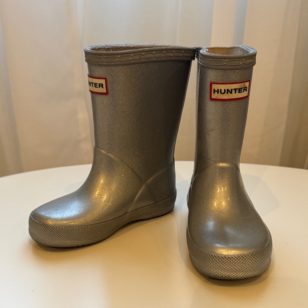 Hunter Silver Kids' Rain Boots